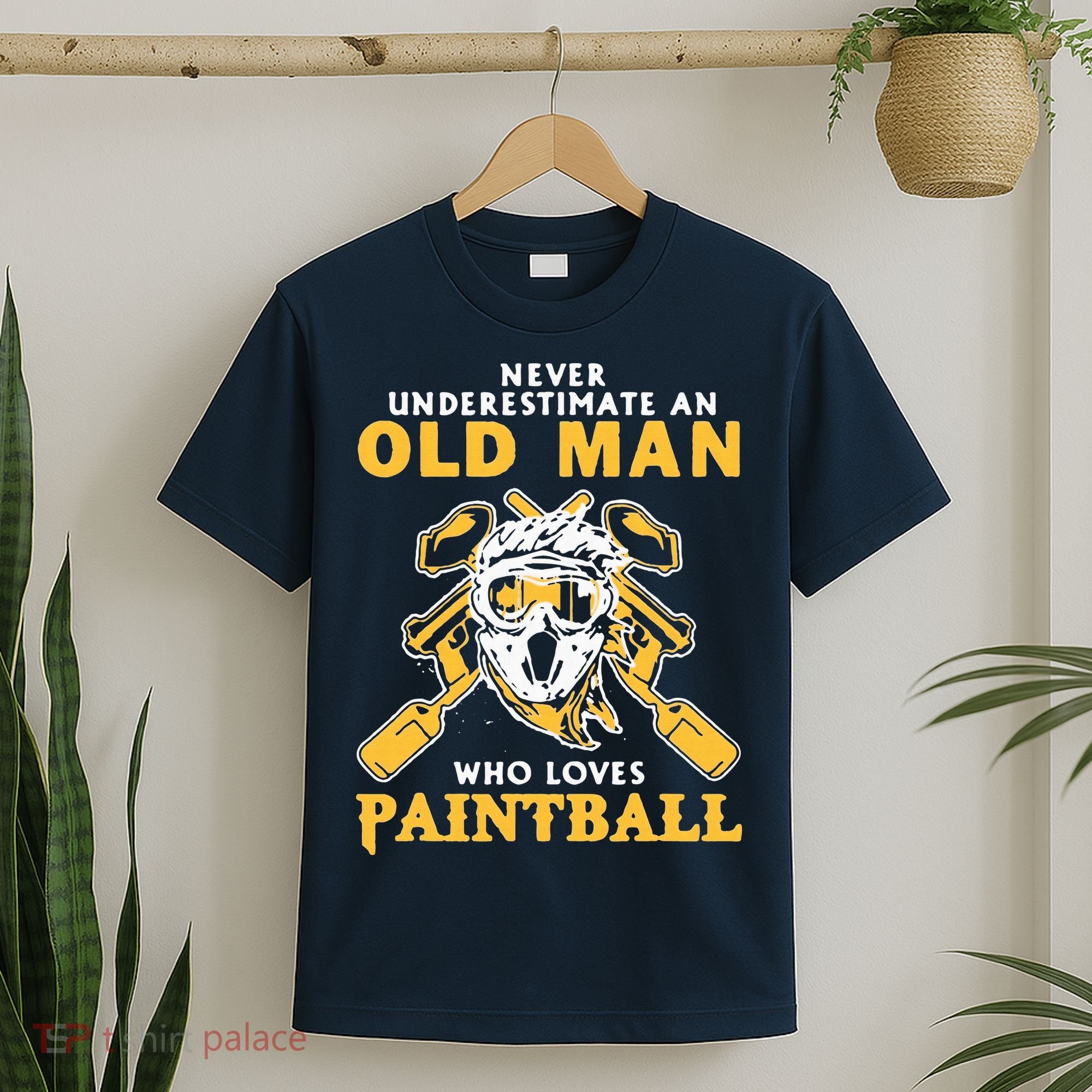 Never Underestimate An Old Man Who Loves Paintball T-Shirt