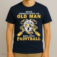 Never Underestimate An Old Man Who Loves Paintball T-Shirt thumb 3