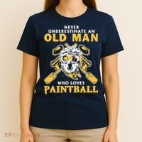Never Underestimate An Old Man Who Loves Paintball T-Shirt thumb 4