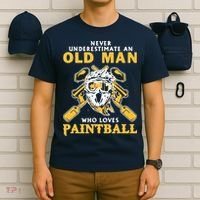 Never Underestimate An Old Man Who Loves Paintball T-Shirt thumb 6