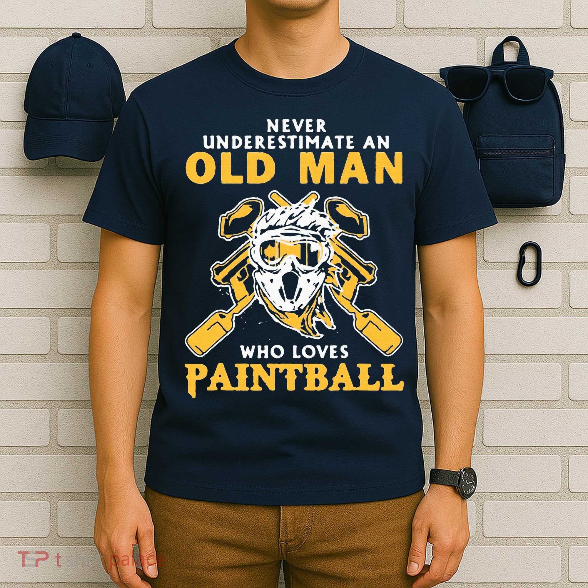 Never Underestimate An Old Man Who Loves Paintball T-Shirt