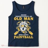 Never Underestimate An Old Man Who Loves Paintball Tank Top thumb 2