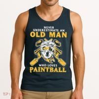 Never Underestimate An Old Man Who Loves Paintball Tank Top thumb 3