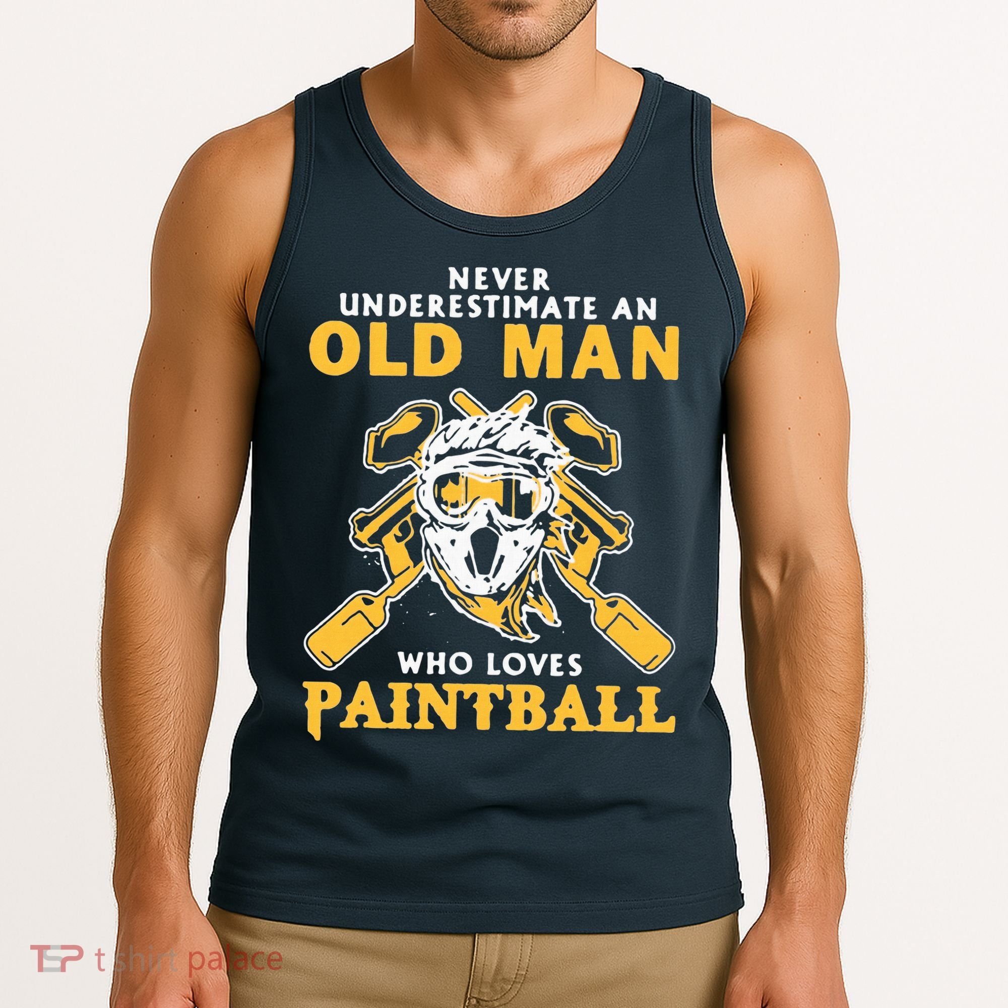 Never Underestimate An Old Man Who Loves Paintball Tank Top
