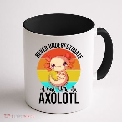 Never Underestimate A Girl With An Axolotl Coffee Mug back