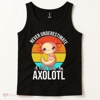 Never Underestimate A Girl With An Axolotl Tank Top thumb 2