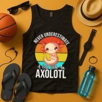 Never Underestimate A Girl With An Axolotl Tank Top thumb 4