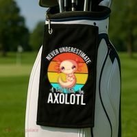 Never Underestimate A Girl With An Axolotl Golf Towel thumb 2