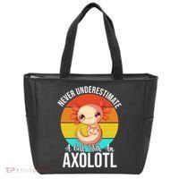 Never Underestimate A Girl With An Axolotl Tote Bag thumb 0