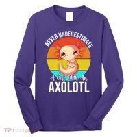 Never Underestimate A Girl With An Axolotl Long Sleeve Shirt thumb 0