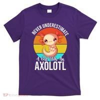 Never Underestimate A Girl With An Axolotl T-Shirt thumb 0