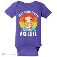 Never Underestimate A Girl With An Axolotl Baby Bodysuit thumb 0