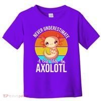 Never Underestimate A Girl With An Axolotl Toddler T-Shirt thumb 0