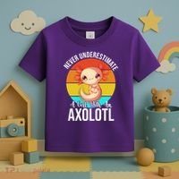 Never Underestimate A Girl With An Axolotl Toddler T-Shirt thumb 3