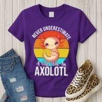 Never Underestimate A Girl With An Axolotl Women's T-Shirt thumb 3
