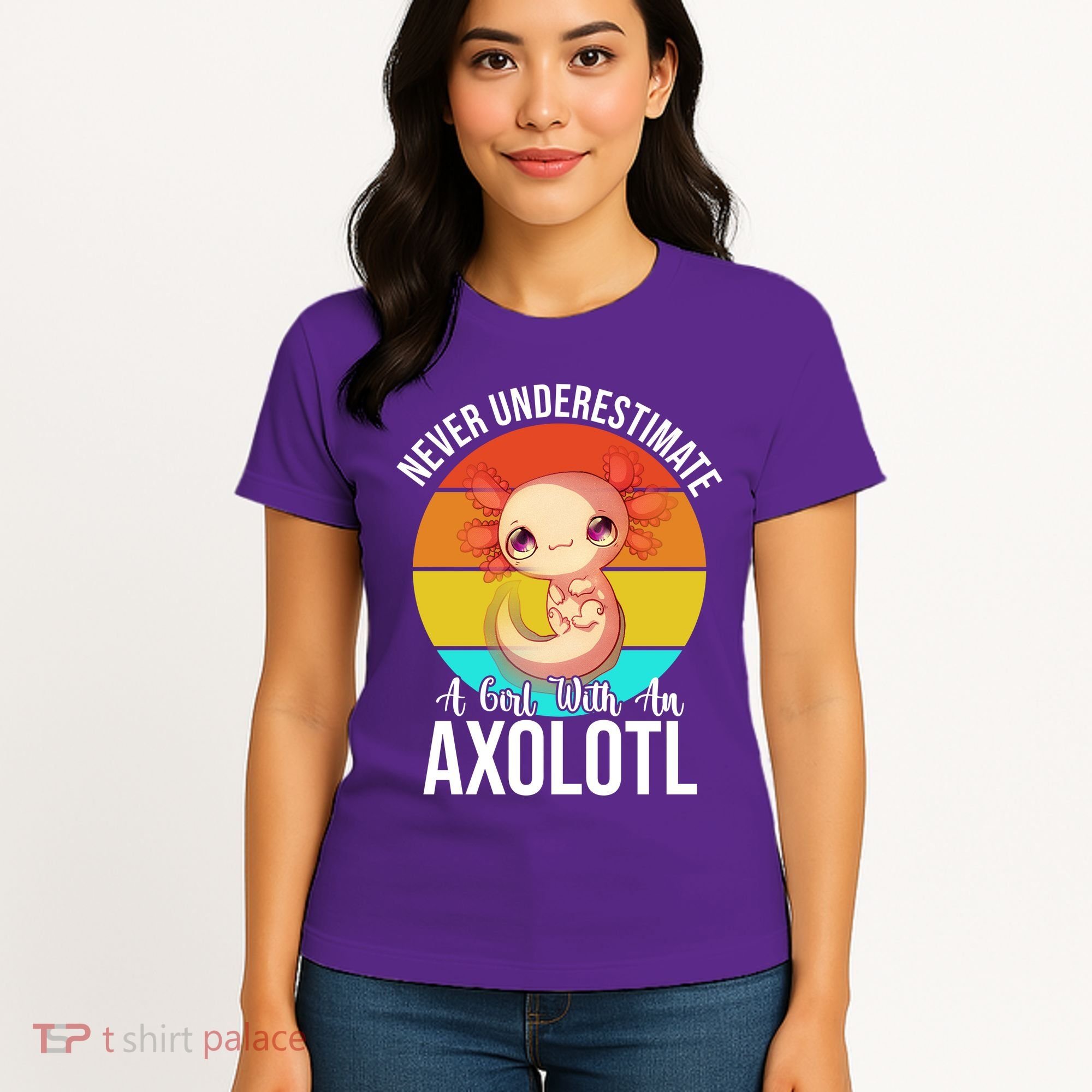 Never Underestimate A Girl With An Axolotl Women's T-Shirt