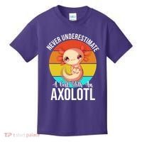 Never Underestimate A Girl With An Axolotl Kids T-Shirt thumb 0