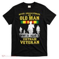 Never Underestimate An OLD MAN Vietnam Veteran Gift T-Shirt thumb 0
