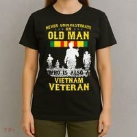 Never Underestimate An OLD MAN Vietnam Veteran Gift T-Shirt thumb 4