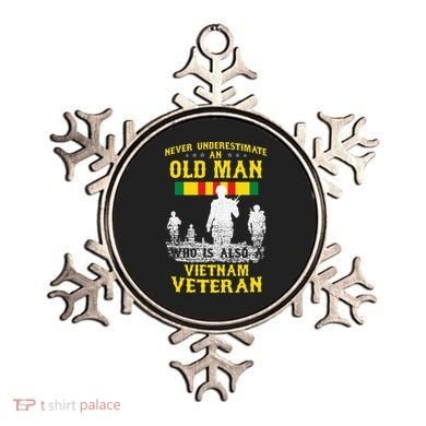 Never Underestimate An OLD MAN Vietnam Veteran Gift Ornament