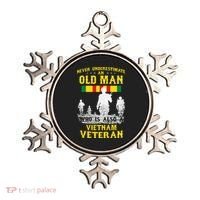 Never Underestimate An OLD MAN Vietnam Veteran Gift Ornament thumb 0