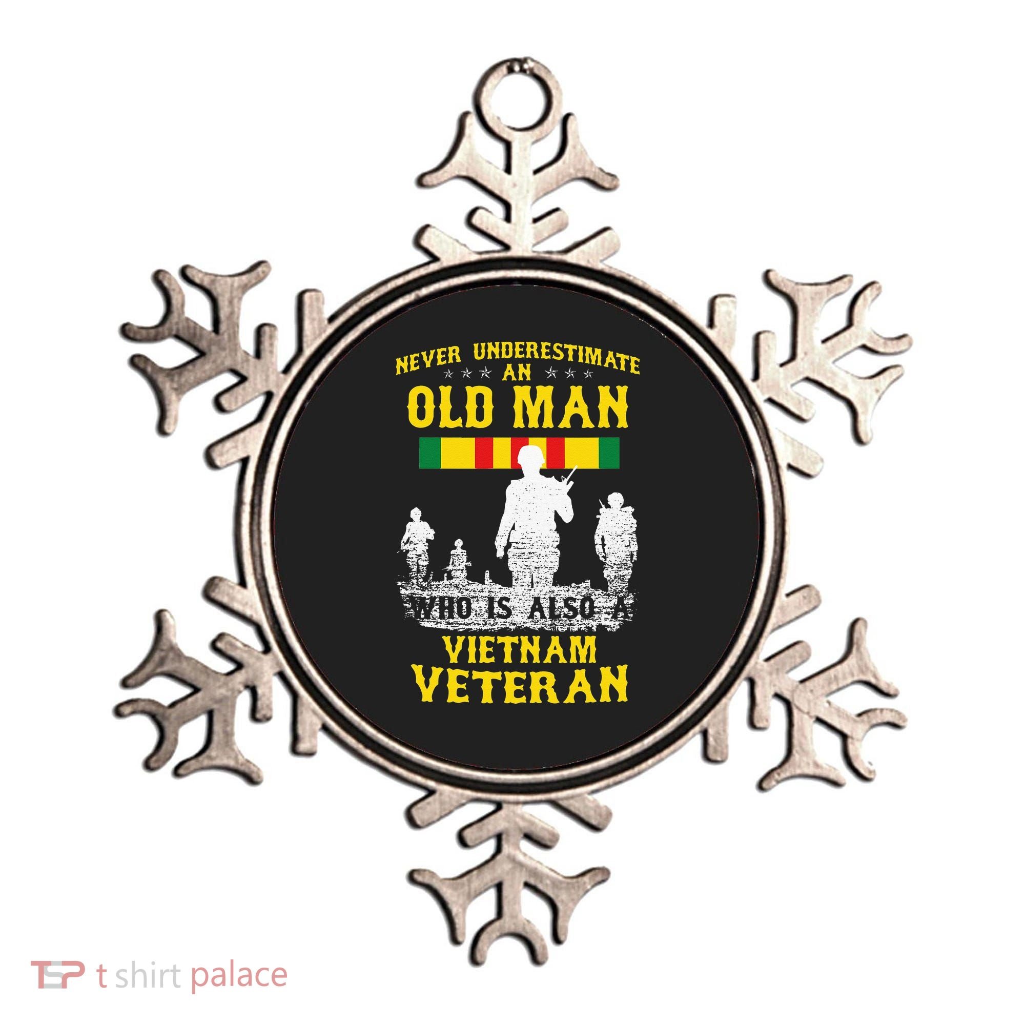 Never Underestimate An OLD MAN Vietnam Veteran Gift Ornament