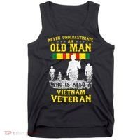 Never Underestimate An OLD MAN Vietnam Veteran Gift Tank Top thumb 0