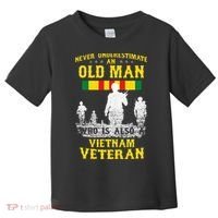 Never Underestimate An OLD MAN Vietnam Veteran Gift Toddler T-Shirt thumb 0