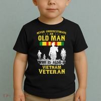 Never Underestimate An OLD MAN Vietnam Veteran Gift Toddler T-Shirt thumb 2
