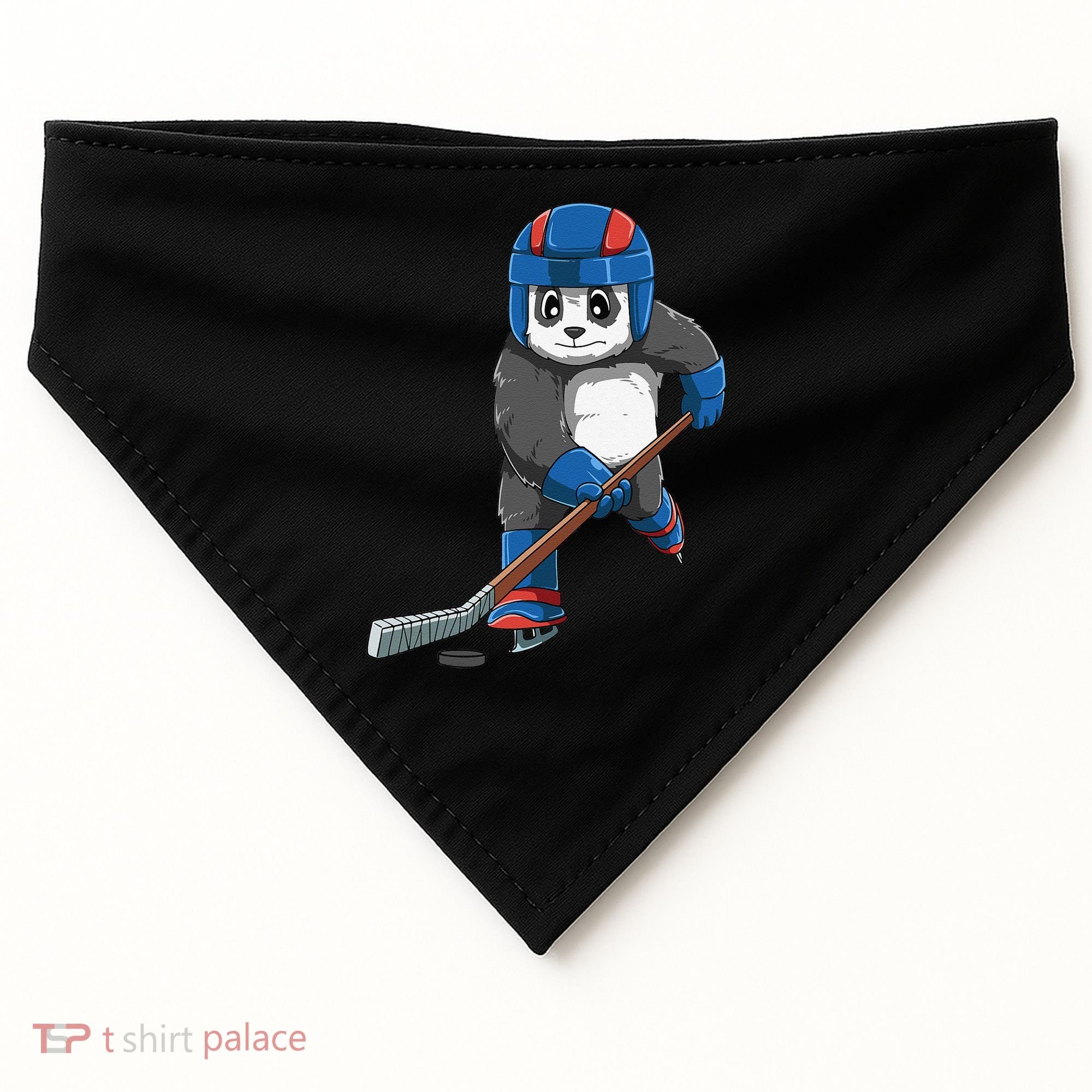 Panda Hockey Panda Playing Hockey Panda USA-Made Doggie Bandana