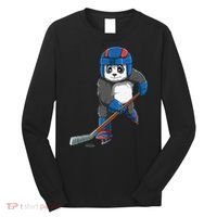 Panda Hockey Panda Playing Hockey Panda Long Sleeve Shirt thumb 0