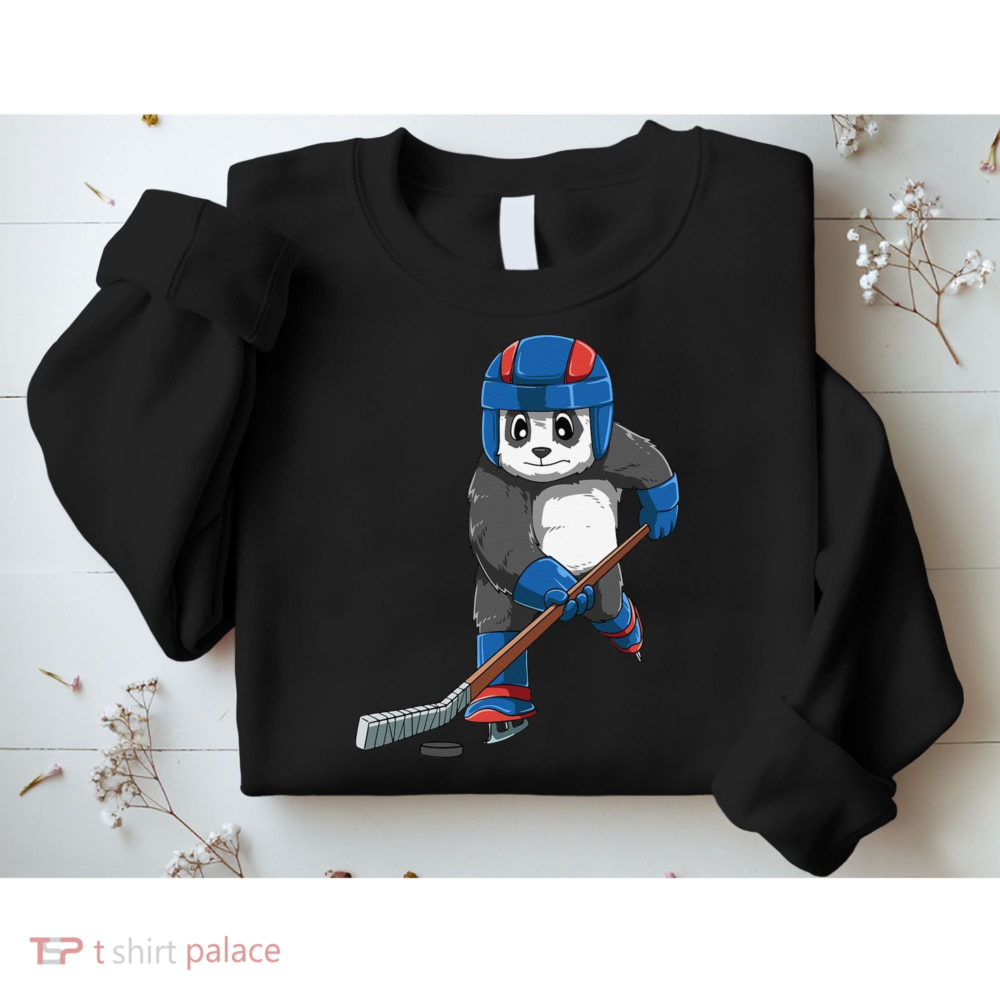 Panda Hockey Panda Playing Hockey Panda Sweatshirt