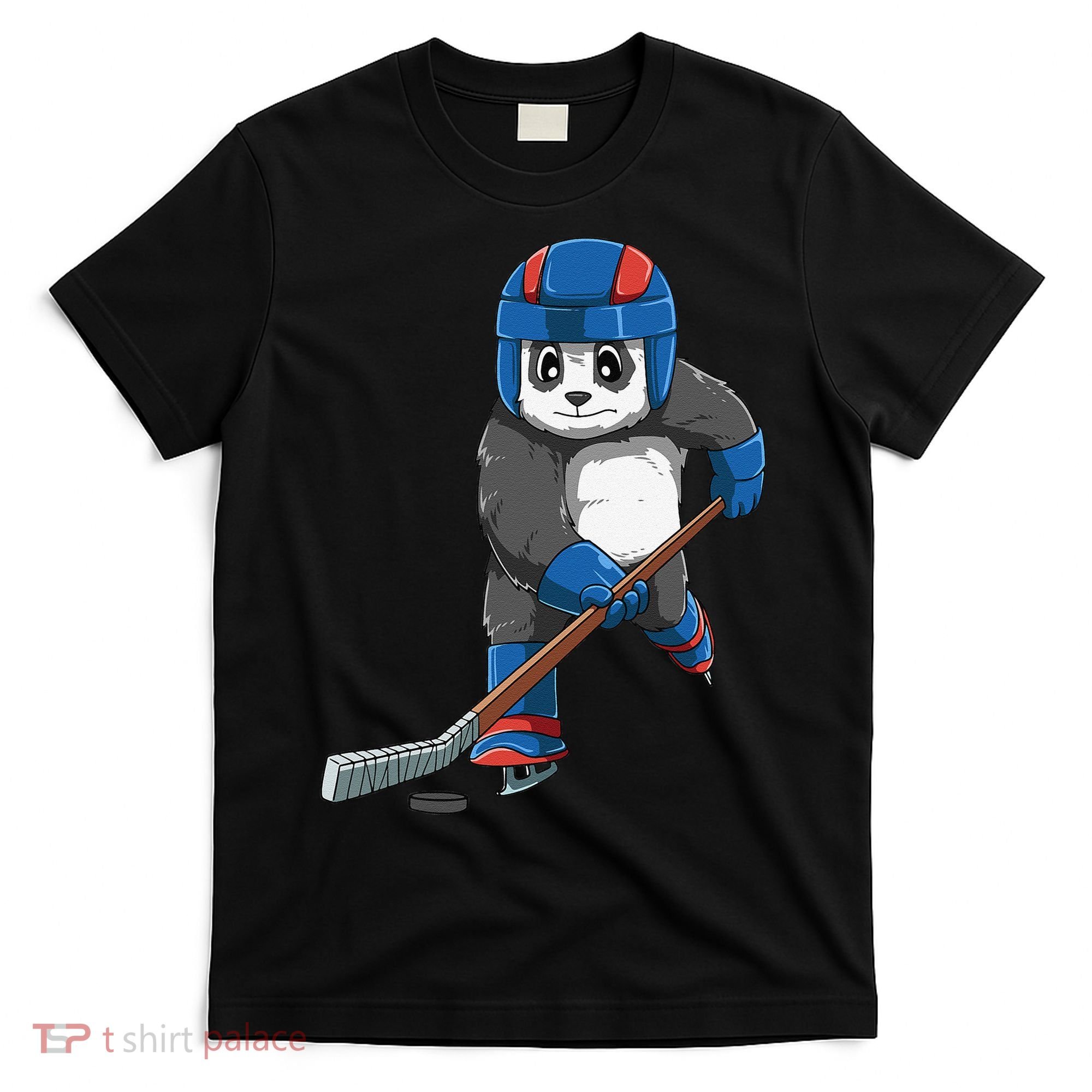 Panda Hockey Panda Playing Hockey Panda T-Shirt
