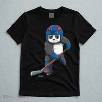 Panda Hockey Panda Playing Hockey Panda T-Shirt thumb 5