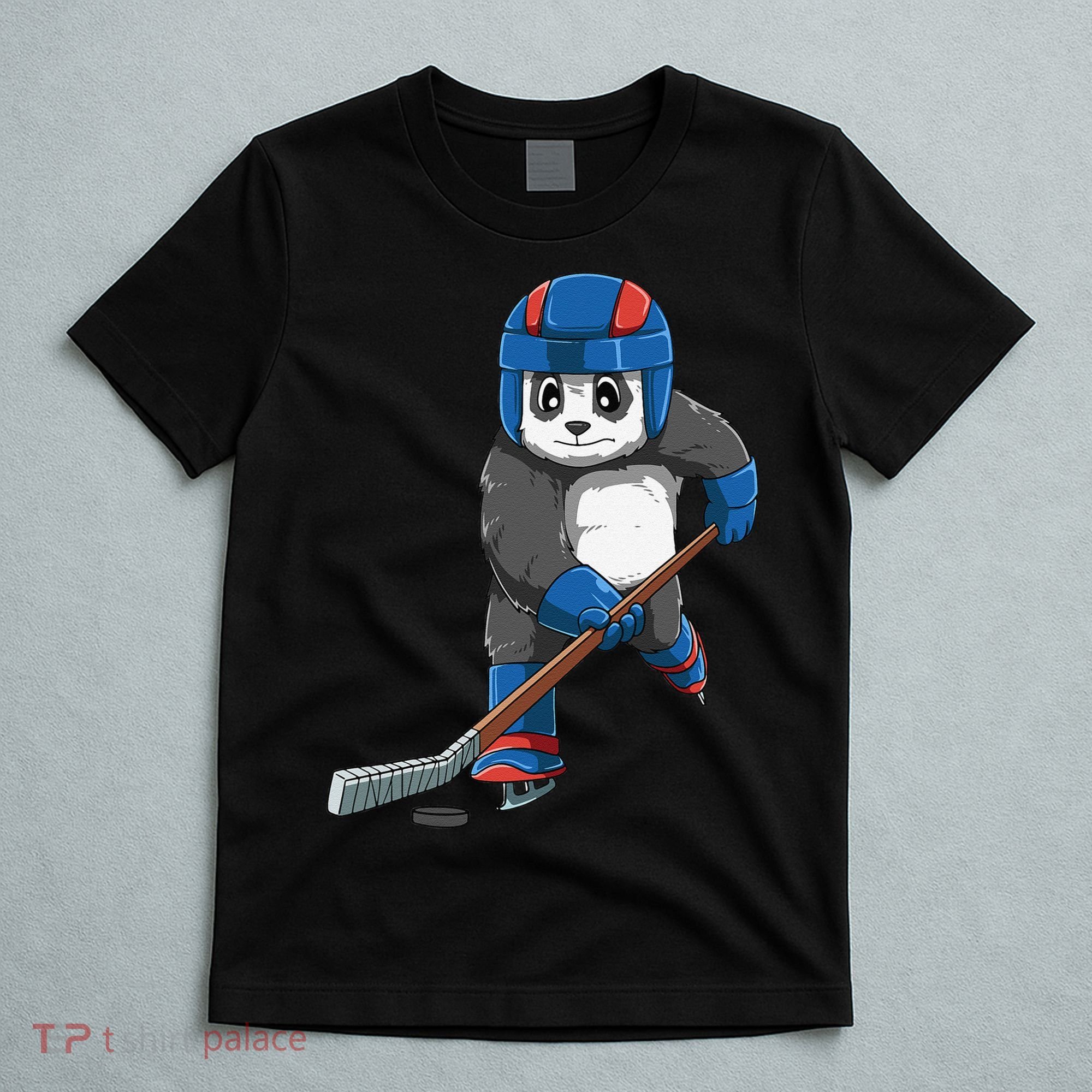 Panda Hockey Panda Playing Hockey Panda T-Shirt