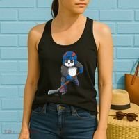 Panda Hockey Panda Playing Hockey Panda Women's Tank Top thumb 2