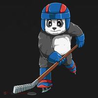 Panda Hockey Panda Playing Hockey Panda Women's Tank Top thumb 5