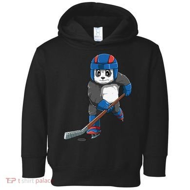 Panda Hockey Panda Playing Hockey Panda Toddler Hoodie