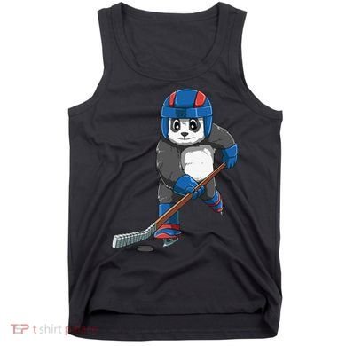 Panda Hockey Panda Playing Hockey Panda Tank Top
