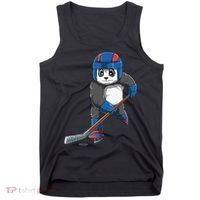 Panda Hockey Panda Playing Hockey Panda Tank Top thumb 0