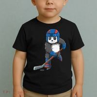 Panda Hockey Panda Playing Hockey Panda Toddler T-Shirt thumb 2