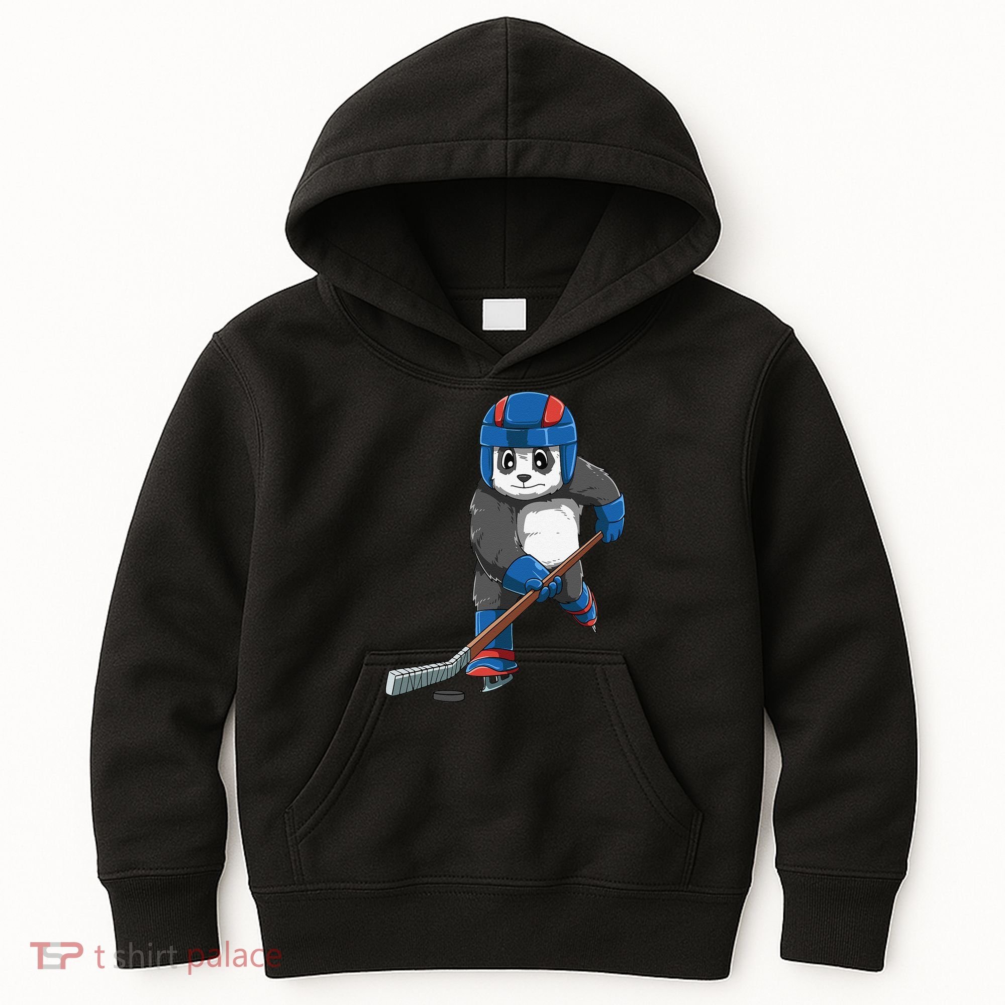 Panda Hockey Panda Playing Hockey Panda Kids Hoodie