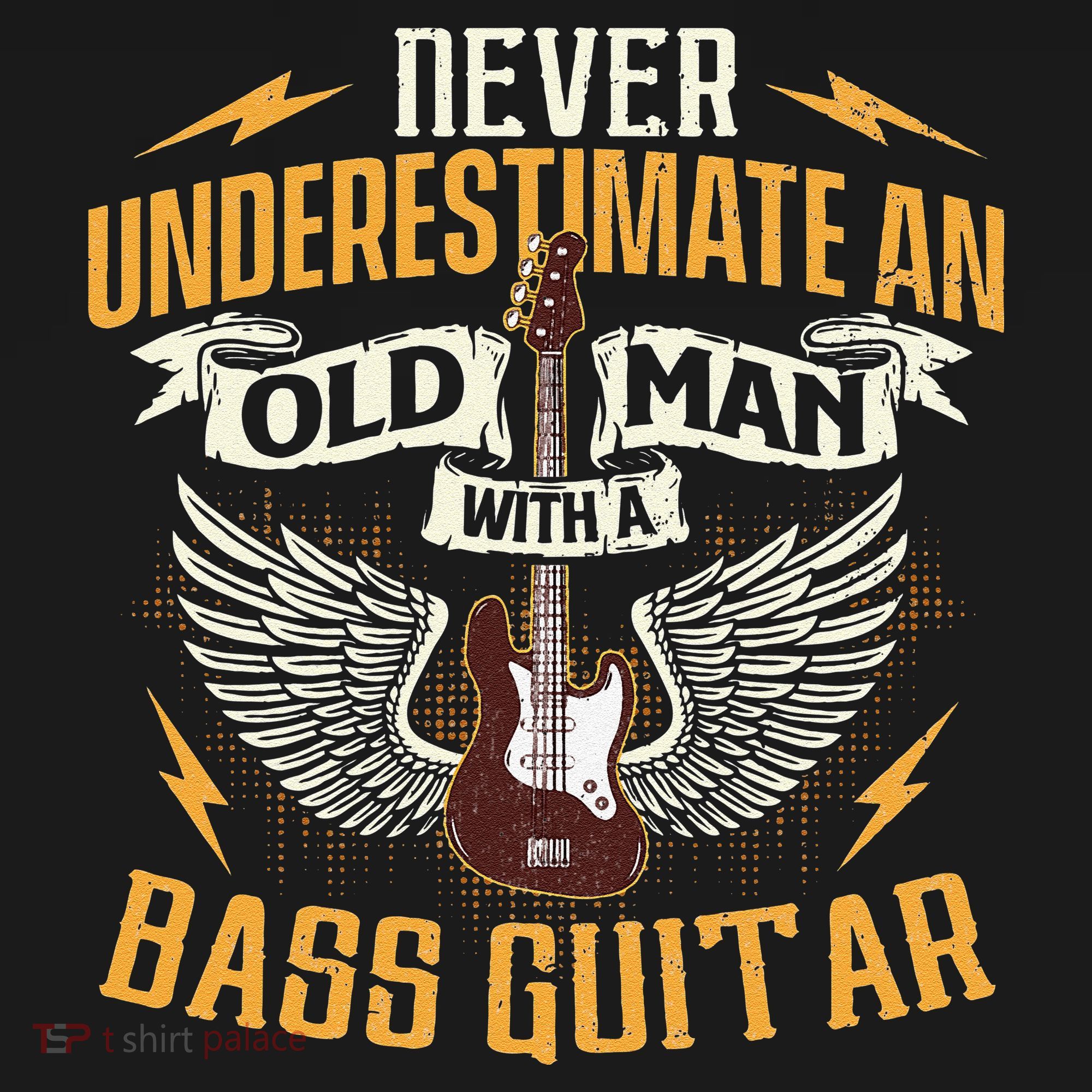 Never Underestimate An Old Man With A Bass Guitar Bassist Mousepad