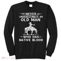 Never Underestimate An Old Man Native American Warrior Sweatshirt thumb 0