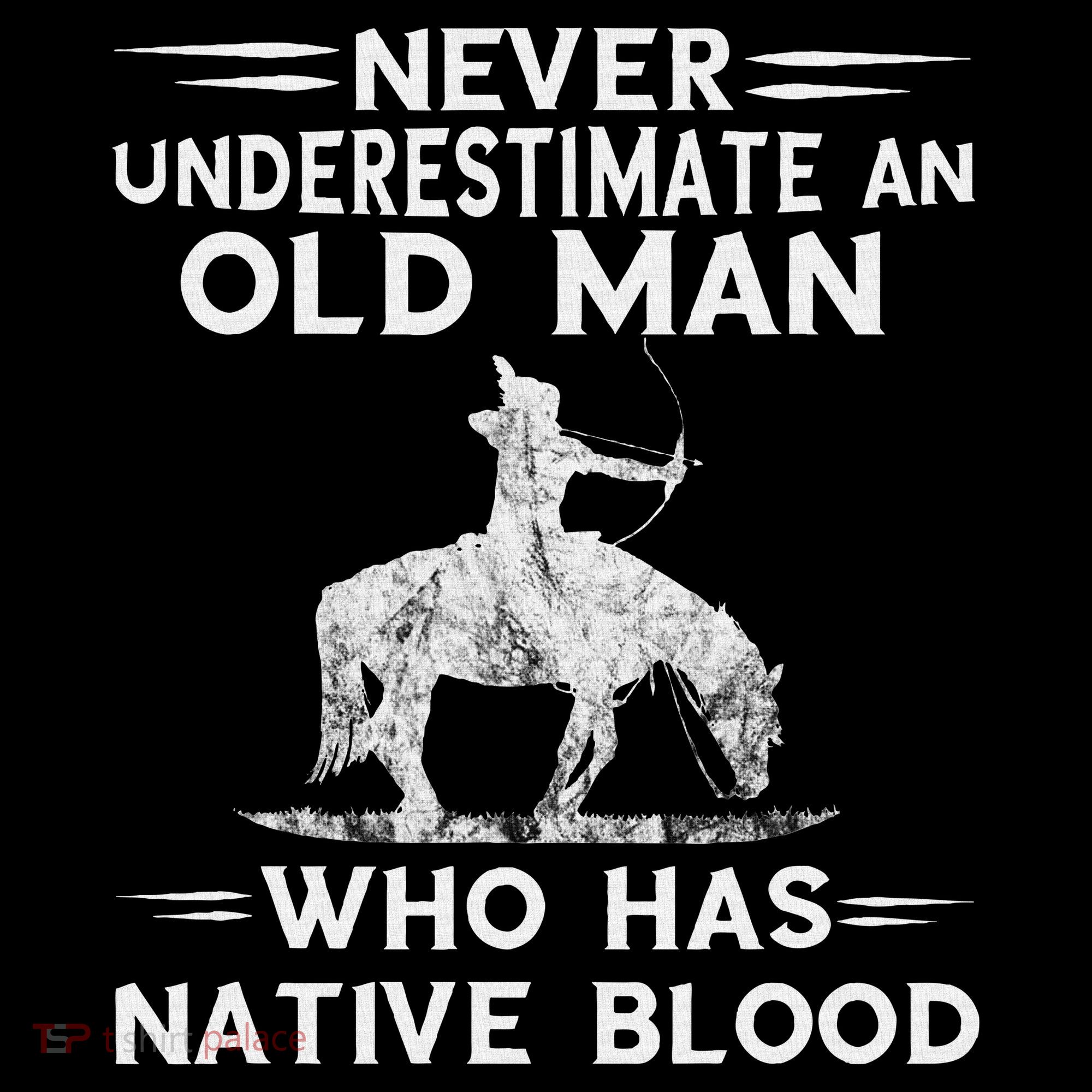 Never Underestimate An Old Man Native American Warrior Sweatshirt