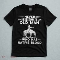 Never Underestimate An Old Man Native American Warrior T-Shirt thumb 5