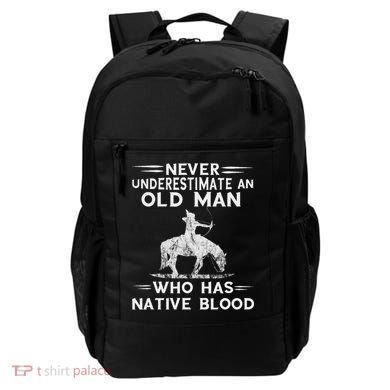 Never Underestimate An Old Man Native American Warrior Backpack