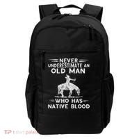 Never Underestimate An Old Man Native American Warrior Backpack thumb 0