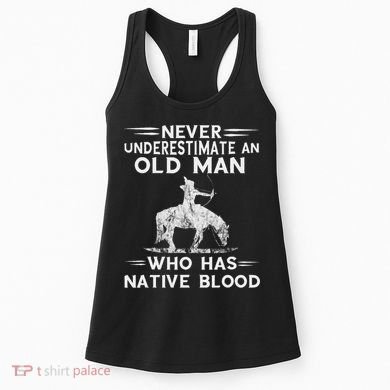 Never Underestimate An Old Man Native American Warrior Women's Tank Top
