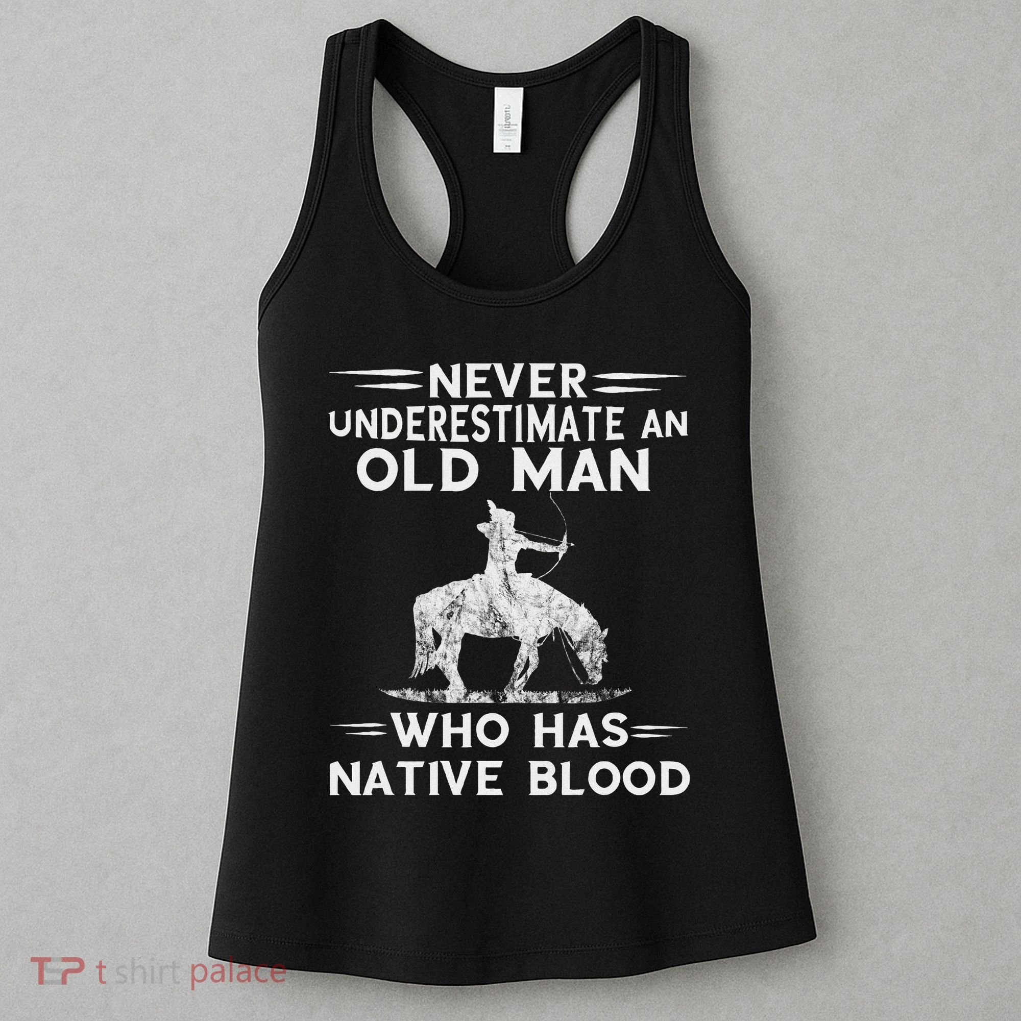 Never Underestimate An Old Man Native American Warrior Women's Tank Top